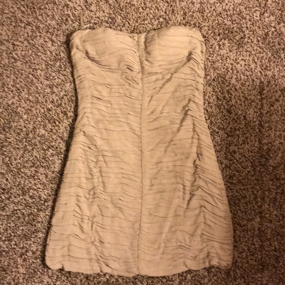Guess by Marciano beige strapless dress